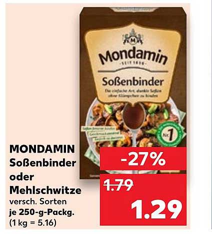 MONDAMIN Soßenbinder oder Mehlschwitze 250-g-Packung