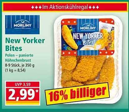 MORLINY New Yorker Bites - Panierte Hähnchenbrust