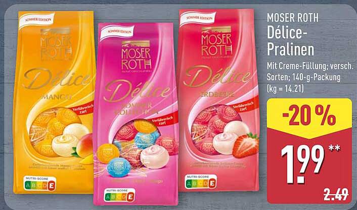 MOSER ROTH Délice-Pralinen 140 g – verschiedene Sorten