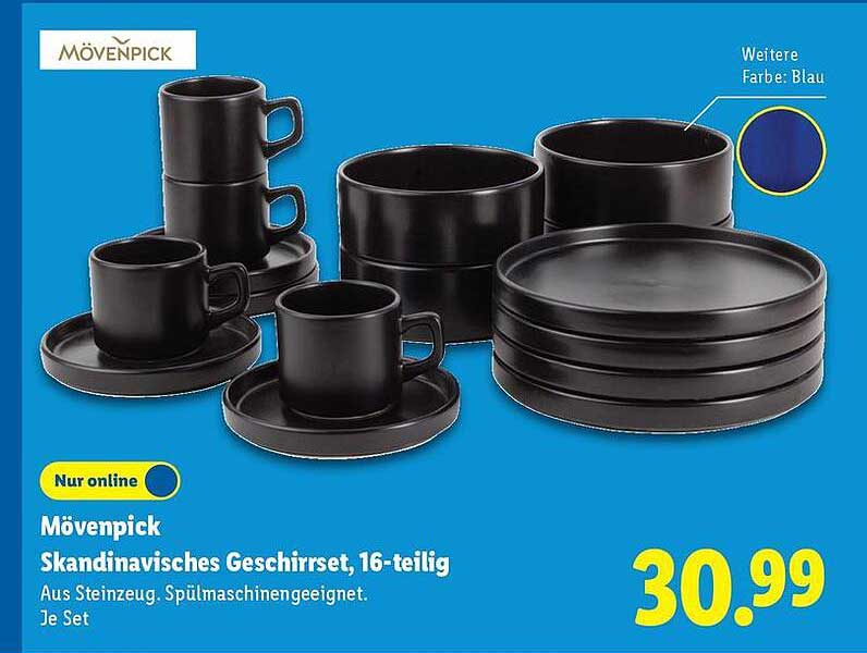Mövenpick Skandinavisches Geschirrset, 16-teilig