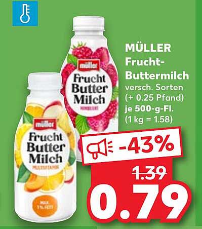 MÜLLER Frucht-Buttermilch 500 g - verschiedene Sorten