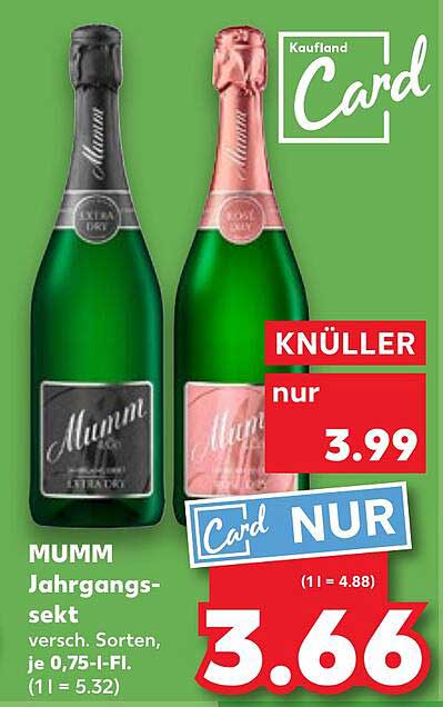 MUMM Jahrgangssekt - Verschiedene Sorten, je 0,75 l-Fl.