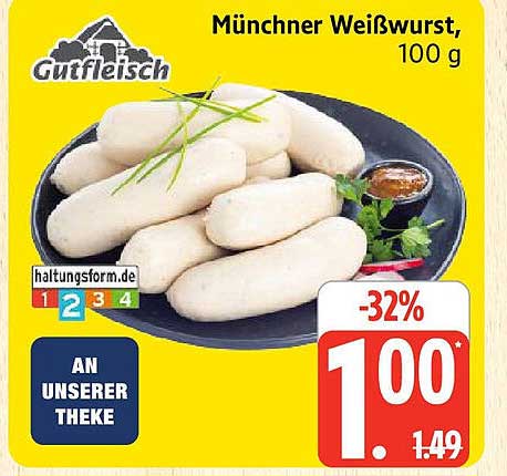 Münchner Weißwurst, 100 g