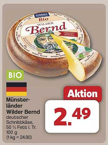 Münsterländer Wilder Bernd - Bio Schnittkäse