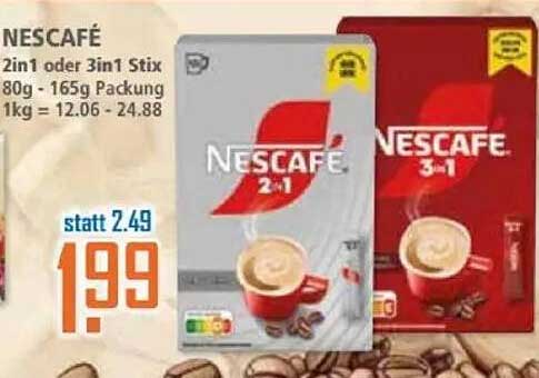 NESCAFÉ 2in1 oder 3in1 Stix 80g - 165g Packung