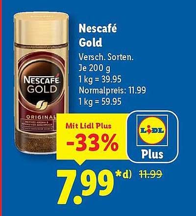 Nescafé Gold - Original Röstkaffee 200g