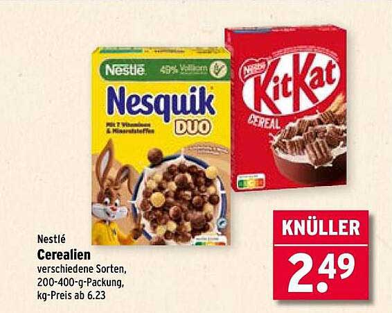 Nestlé Cerealien verschiedene Sorten, 200-400-g-Packung