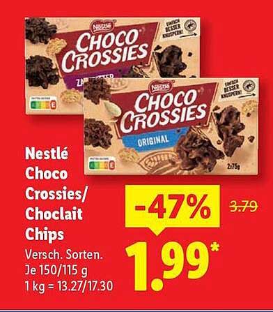 Nestlé Choco Crossies/Choclit Chips