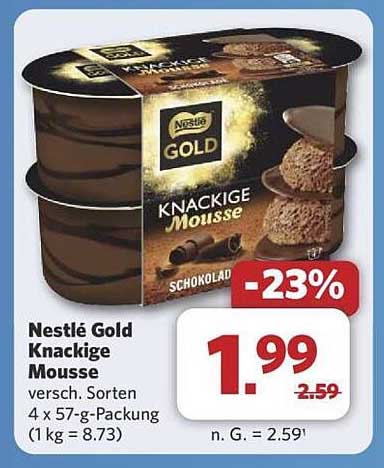 Nestlé Gold Knackige Mousse 4 x 57-g-Packung