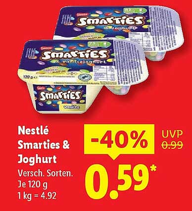 Nestlé Smarties & Joghurt 120 g