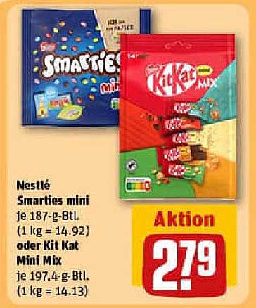 Nestlé Smarties mini oder Kit Kat Mini Mix