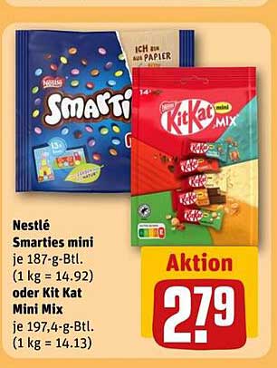 Nestlé Smarties mini oder Kit Kat Mini Mix - Aktion