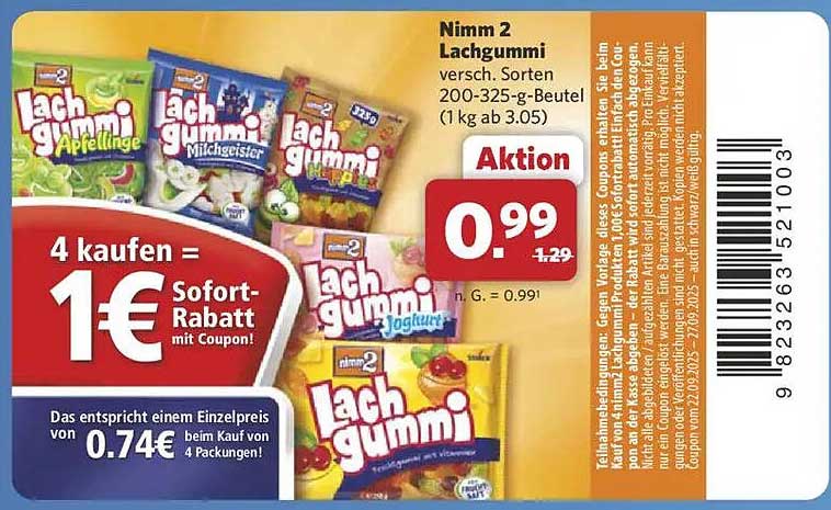 Nimm 2 Lachgummi – verschiedene Sorten