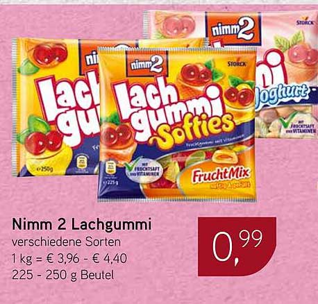 Nimm 2 Lachgummi – verschiedene Sorten