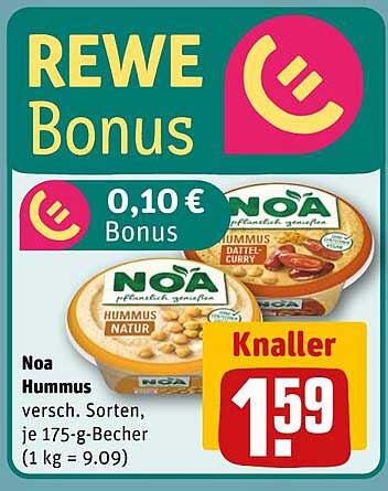 Noa Hummus - verschiedene Sorten, je 175-g-Becher