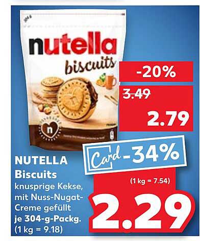 NUTELLA Biscuits - knusprige Kekse mit Nuss-Nugat-Creme
