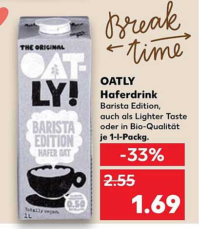OATLY Haferdrink Barista Edition