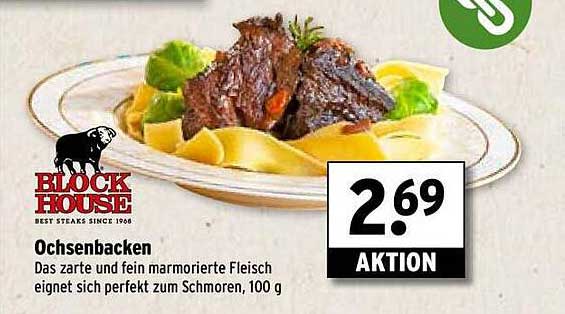 Ochsenbacken von BLOCK HOUSE - 100 g zum Sonderpreis