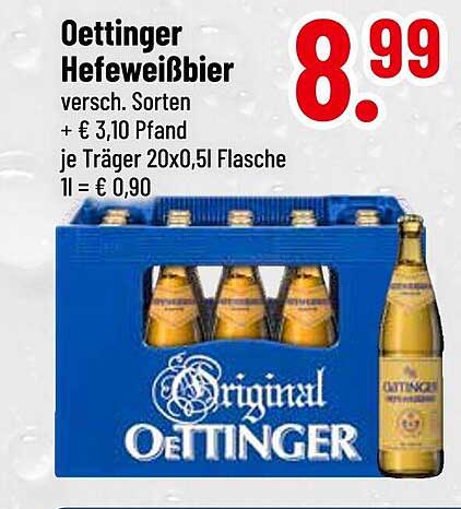 Oettinger Hefeweißbier - verschiedene Sorten