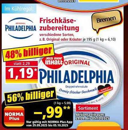 Original Philadelphia Frischkäsezubereitung, verschiedene Sorten
