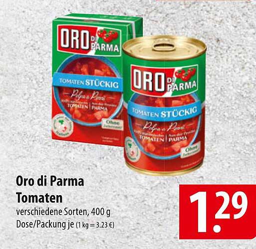 Oro di Parma Tomaten, 400 g – verschiedene Sorten
