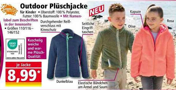 Outdoor Plüschjacke für Kinder