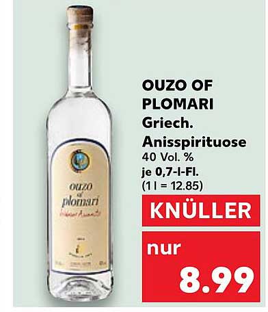 OUZO OF PLOMARI Griech. Anisspirituose 40 Vol. %
