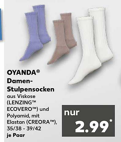 OYANDA® Damen-StulpenSocken aus Viskose und Polyamid