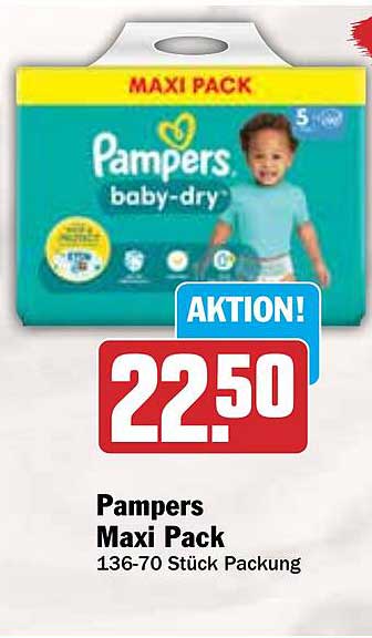 Pampers Maxi Pack Baby-Dry 136-70 Stück
