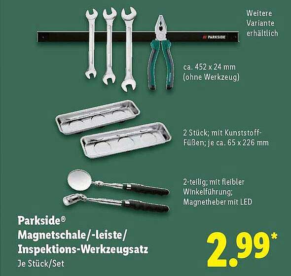 Parkside® Magnetschale/-leiste/-Inspektions-Werkzeugsatz
