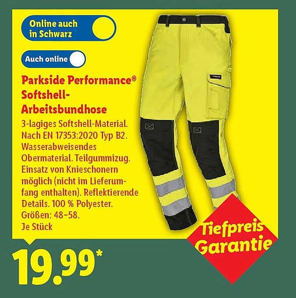 Parkside Performance® Softshell-Arbeitsbundhose
