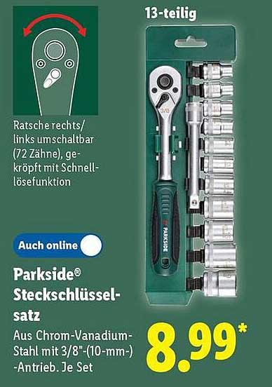 Parkside® Steckschlüssel-Satz 13-teilig