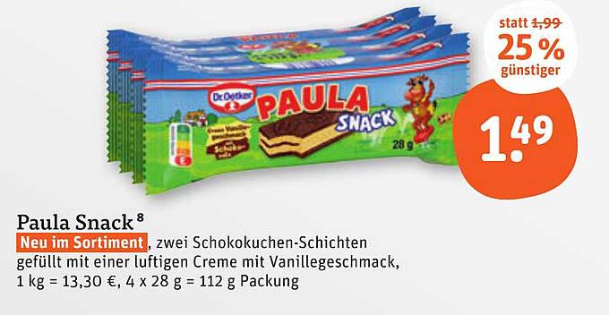 Paula Snack - Neu im Sortiment
