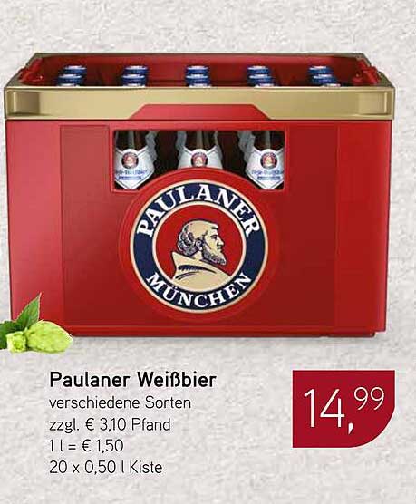 Paulaner Weißbier verschiedene Sorten