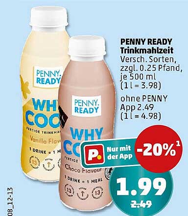 PENNY READY Trinkmahlzeit – Verschiedene Sorten