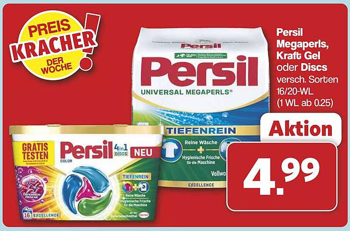 Persil Megaperls, Kraft Gel oder Discs - Aktion!