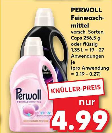 PERWOLL Feinwaschmittel - Verschiedene Sorten, 256,5 g oder flüssig, 1,35 l