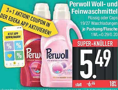 Perwoll Woll- und Feinwaschmittel Flüssig oder Caps