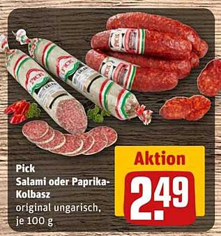 Pick Salami oder Paprika-Kolbasz, original ungarisch, je 100 g