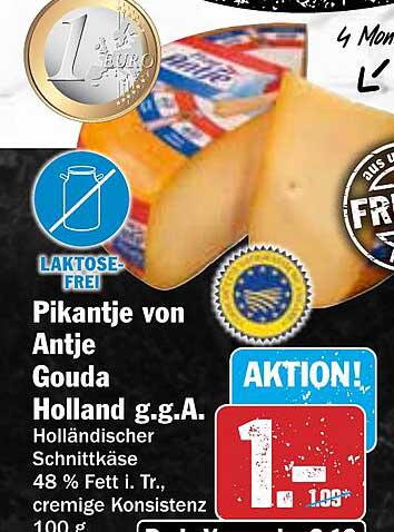 Pikantje von Antje Gouda Holland g.g.A. - Aktion auf hochwertigen Schnittkäse