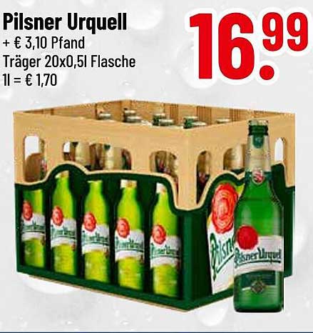 Pilsner Urquell 20x0,5l Flasche im Träger