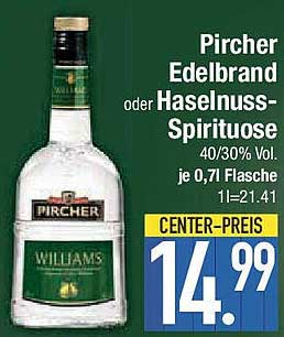 Pircher Edelbrand oder Haselnuss-Spirituose 0,7L