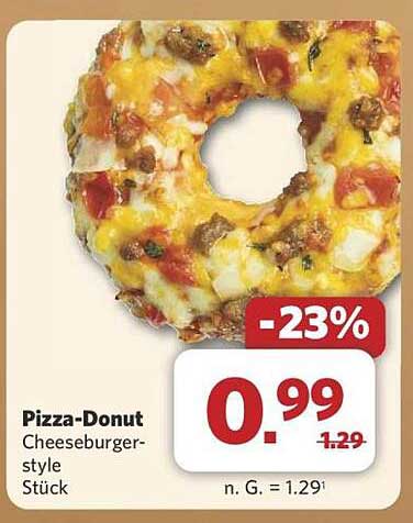 Pizza-Donut Cheeseburger-style Stück