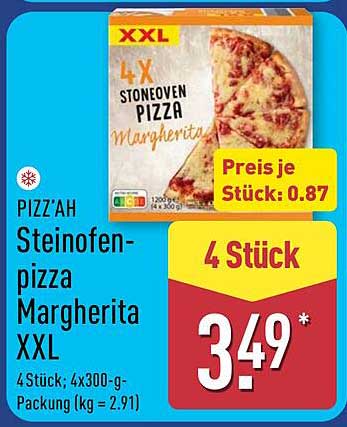 PIZZ'AH Steinofenpizza Margherita XXL