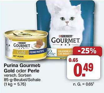 Purina Gourmet Gold oder Perle, verschiedene Sorten
