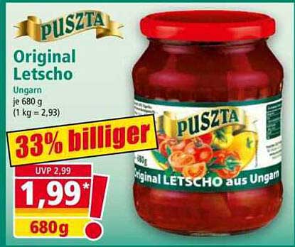 PUSZTA Original Letscho - Ungarn 680g
