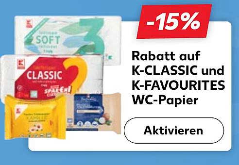 Rabatt auf K-CLASSIC und K-FAVOURITES WC-Papier