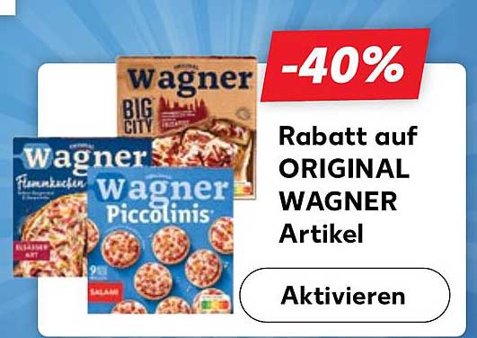Rabatt auf ORIGINAL WAGNER Artikel