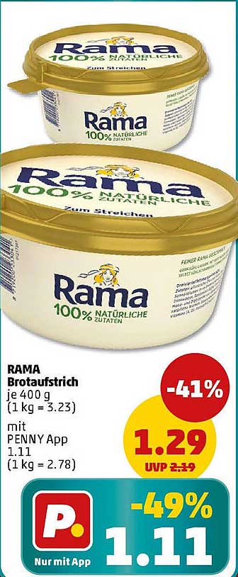 RAMA Brotaufstrich 400 g - Nur für kurze Zeit