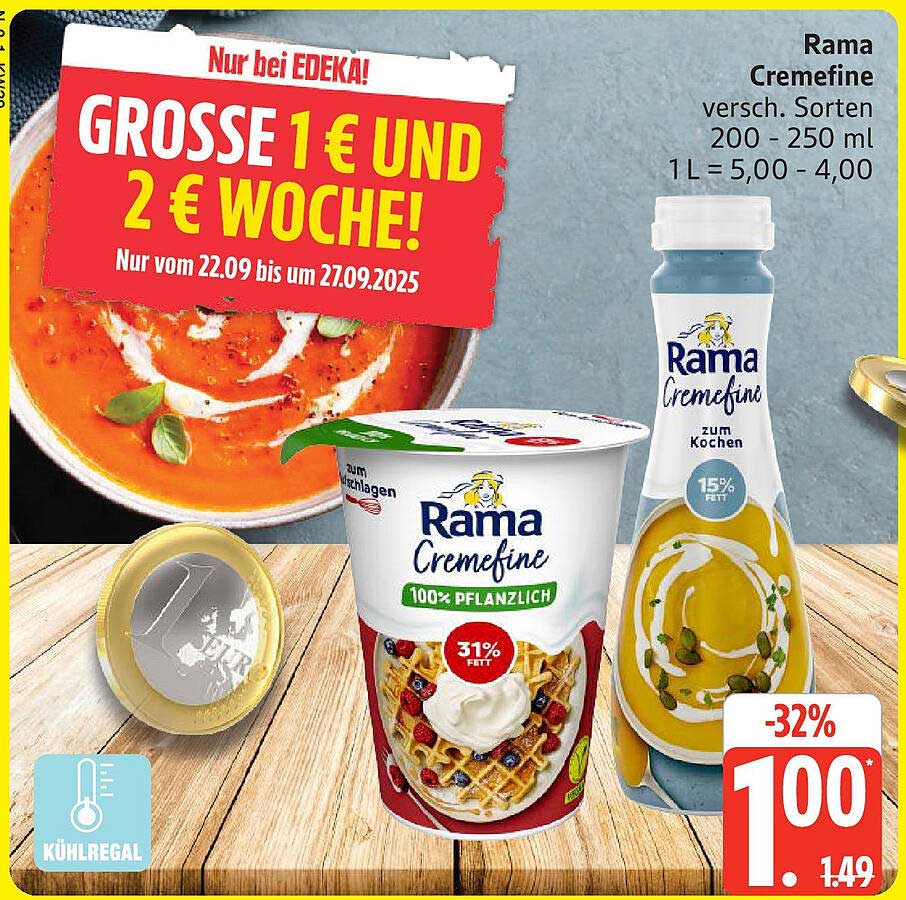 Rama Cremefine - verschiedene Sorten 200 - 250 ml